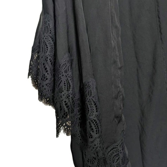 Victoria's Secret Black Intimate Cover Open Front Short Sexy Duster Robe XS - Picture 3 of 5